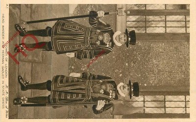 Postkarte:;Tower of London, Head Warder, Yeoman Gaoler, State Dress, Beefeater