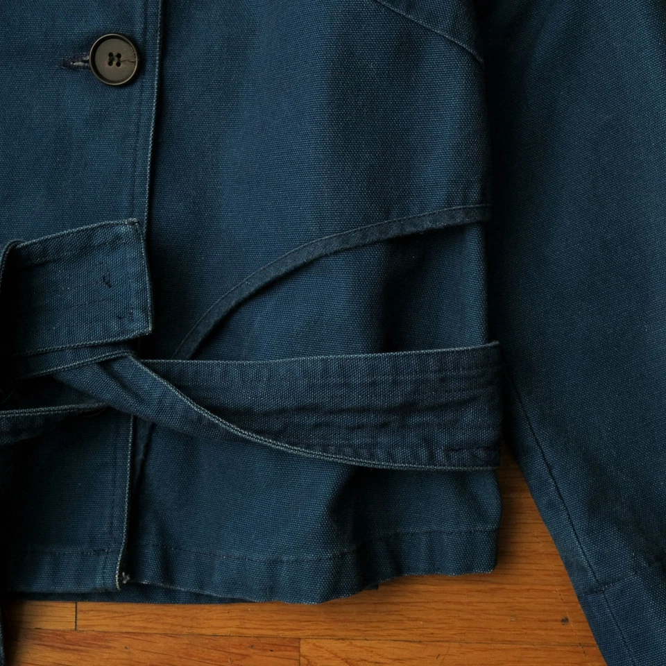 Chaqueta de trinchera corta APIECE APART Alethea en índigo para mujer talla 4 Foto 4 de 4