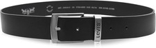 Image of Levis Hebron Mens Black Leather Belt 75cm ( fits 26” ) New