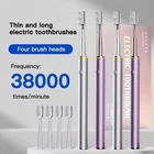 Electric Toothbrush Soft DuPont Bristle Sonic Rechargeable 3 Modes 3 Heads Clean