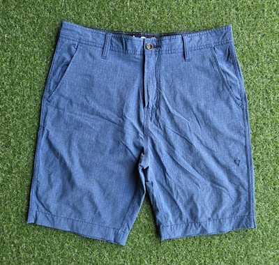 Vissla Lagoon Hybrid Performance Blue Shorts Men s Size 32 Measures 34x9