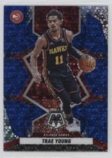 2021-22 Panini Mosaic Fast Break Blue Prizm /85 Trae Young #129 1pe9