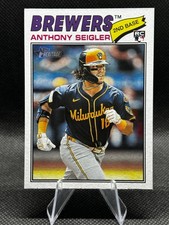 2026 Topps Heritage - Anthony Seigler #128 (RC) Milwaukee Brewers