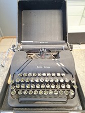 Smith Corona Sterling Portable Matte Black Typewriter w/Carry Case  thumbnail