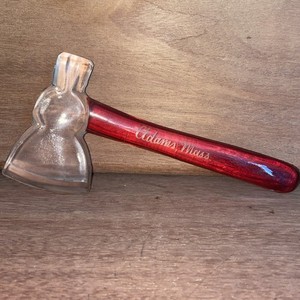 Vintage Souvenir Red Ruby Glass Hatchet Axe Adam’s Massachusetts