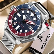 Feelnever Design Herren mechanische Uhren Lux...