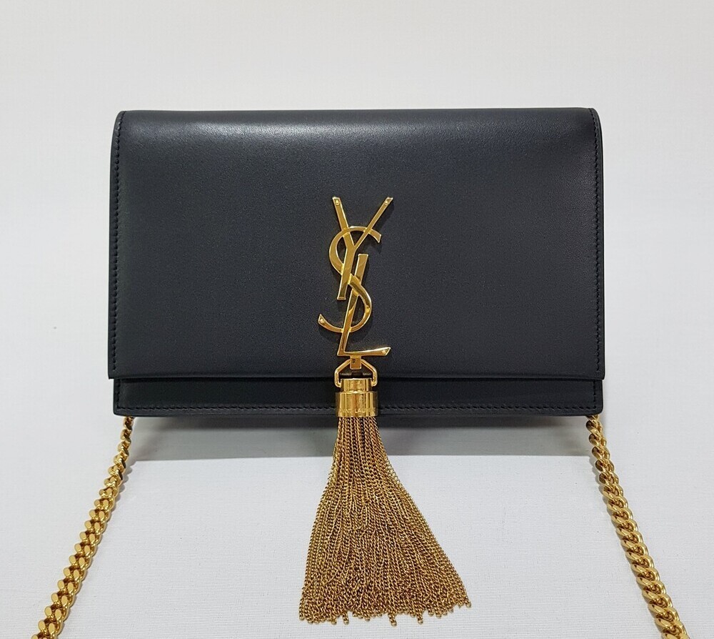 Borsa Kate Saint Laurent con logo in nappa catena 452159 79034776