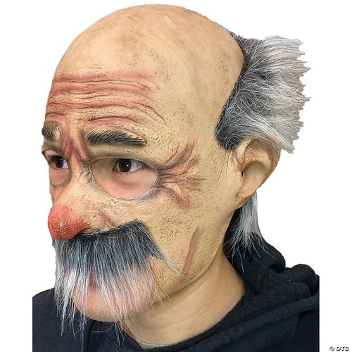 Adults Hairy Harry Old Man Mask - Funny Creepy Halloween Costume Prop - Picture 2 of 4