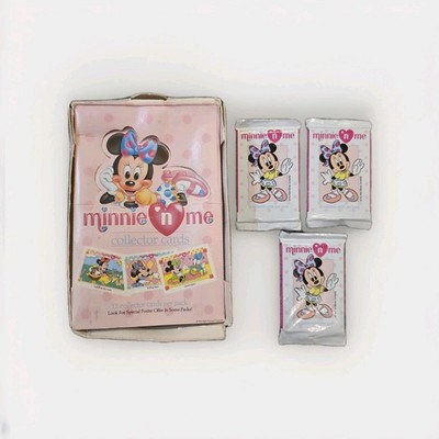Vintage 1991 Minnie N Me Disney Trading Card Packs x3 Sealed + Display Box
