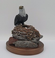 Martha Carey "Shall Not Perish" Bald Eagle Nest Vtg Sculpture Figurine Numbered