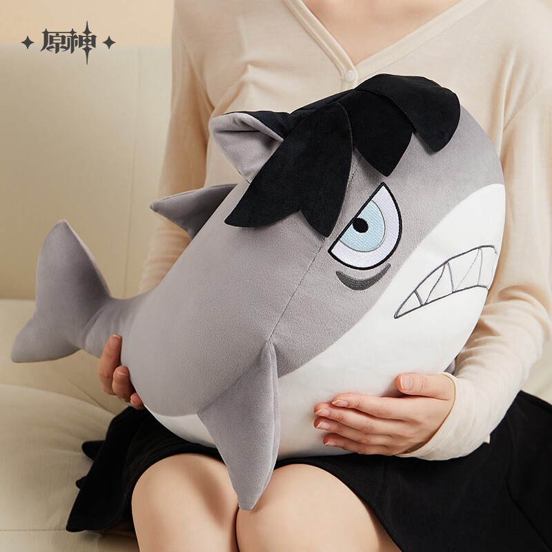 Muñeca de peluche miHoYo oficial Genshin Impact FES Wriothesley tiburón juguete juguetes de peluche