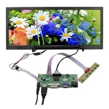 10.3” Ultra-Wide IPS LCD Display 1920x720 w/ Controller Board Kit HDMI VGA DVI 