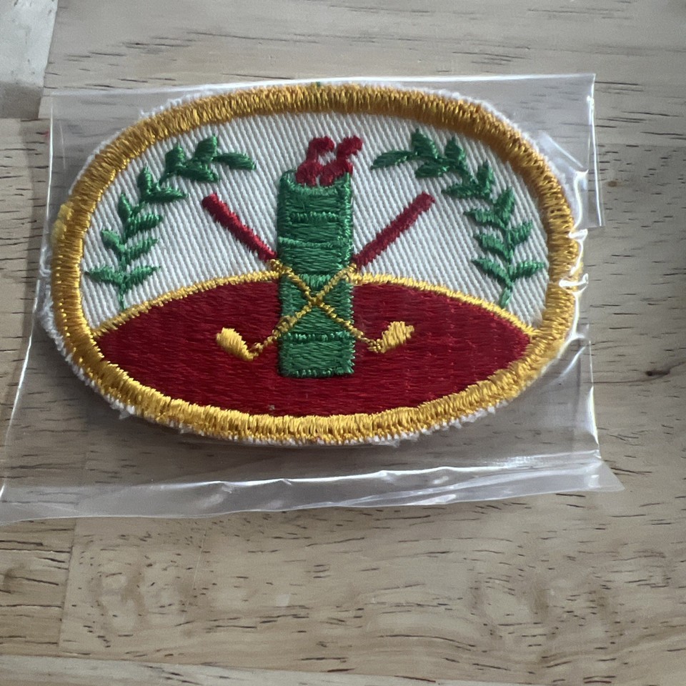 Vintage BSA Boy Scouts Of America Golf ⛳️ Patch New Yellow Border | eBay UK