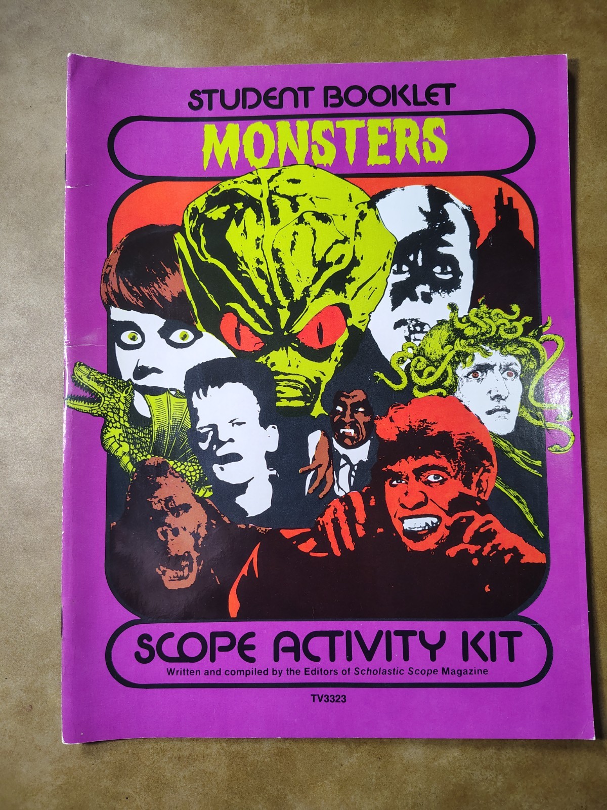 Vtg Monsters Scholastic Student Booklet Scope Activity Kit Tv3323 1976