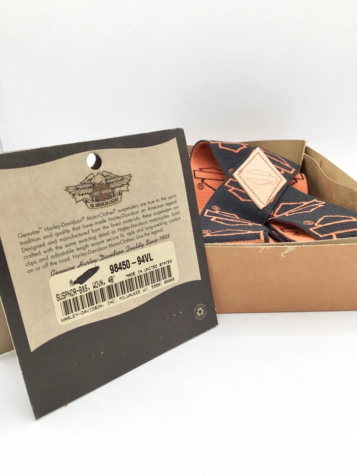 HALLAZGO RARO✴️NUEVO- Suspensores Tejidos Harley Davidson 48” Genuinos + Caja ORIGINAL-Tge V’tge Foto 3 de 4