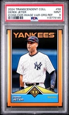 2024 TRANSCENDENT COLLECTION  ICONS CHROME #58 DEREK JETER 16/25 PSA 9 ☆POP 2☆🔥