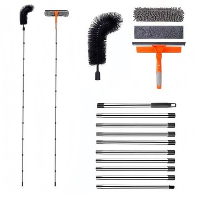 13 FT Gutter Cleaning Tools with 10-Section Extension Pole, Gutter Cleaning B...