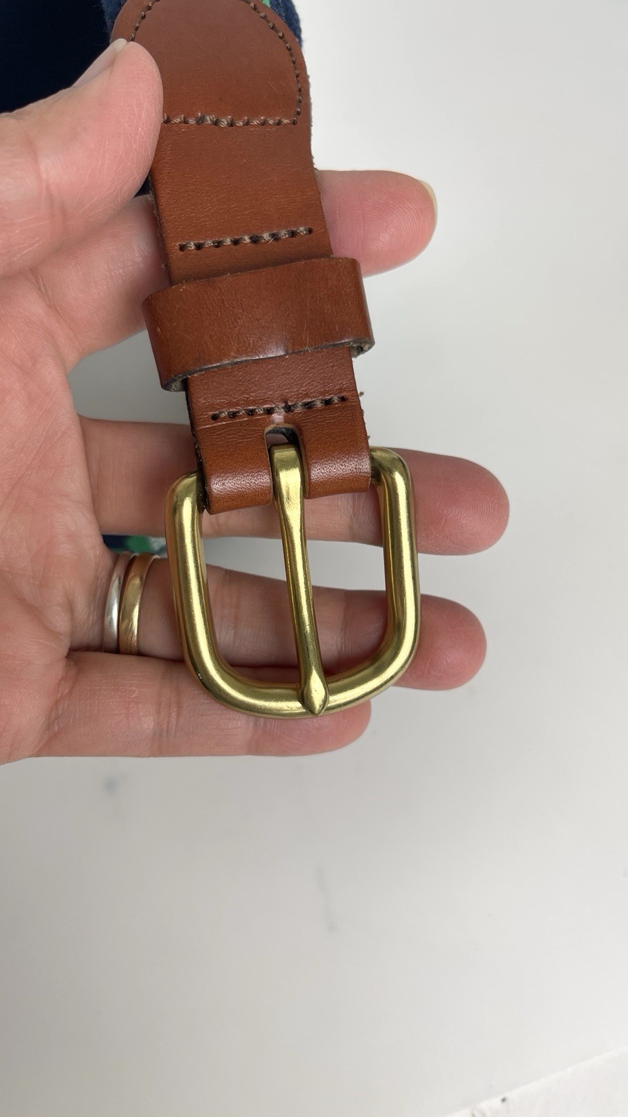 Leather Man Ltd. Solid Brass Handmade Blue Canvas… - image 5