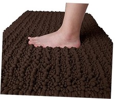 Original Luxury Chenille Bath Mat, 32 x 20 Inches, Soft 32 x 20 in Brown