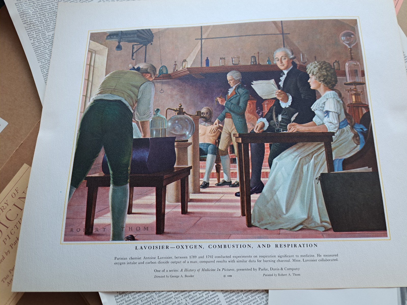 HISTORY OF MEDICINE IN PICTURES LITHOS PARKE DAVIS PHARMACEUTICAL DOCTOR ART SET