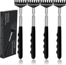 4 Pack Back Scratcher Extendable Metal Portable Back Scratcher for Men Women Adu