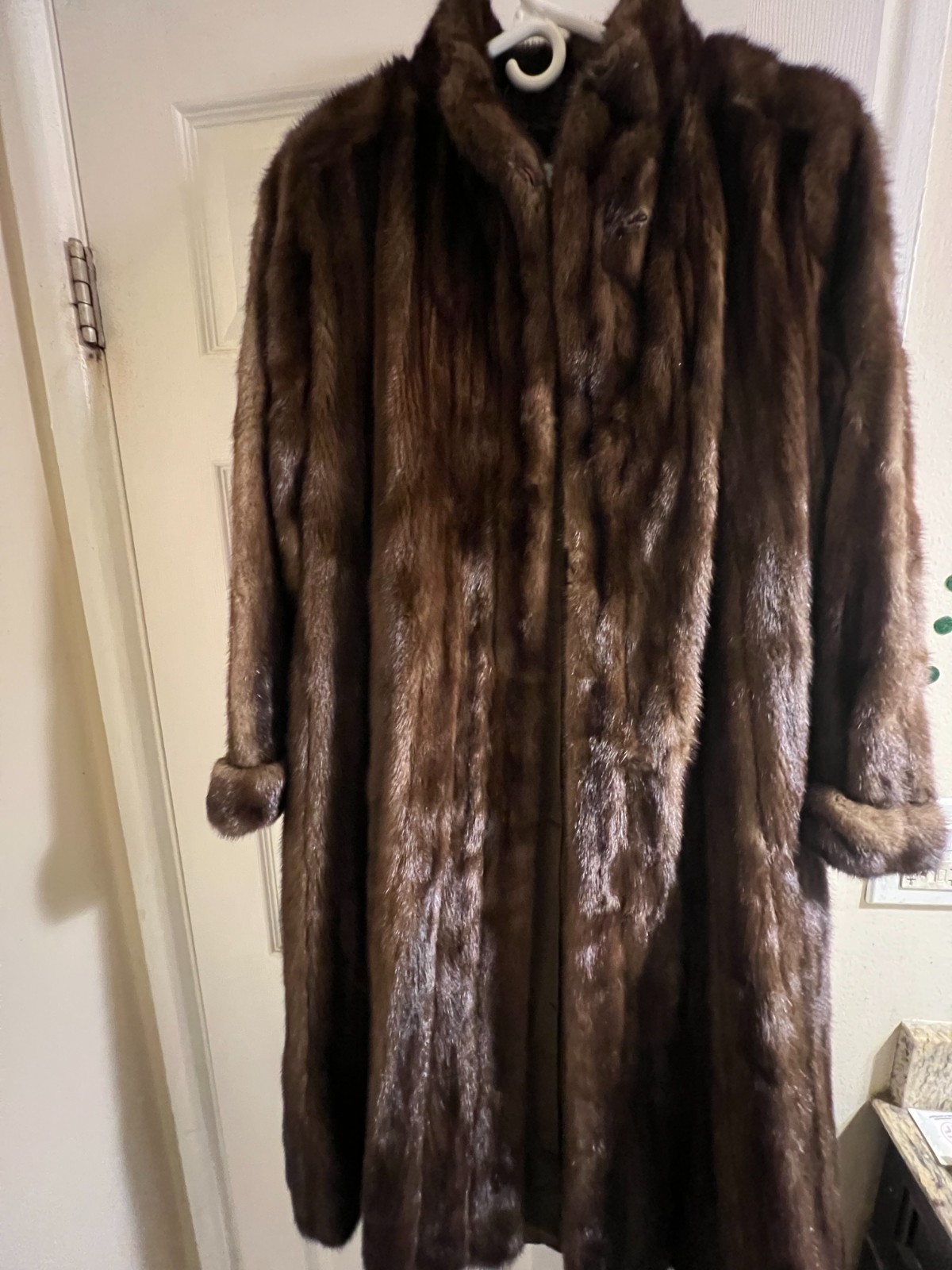 Vintage l Magnin Full length Genuine Brown Mink Fur Coat Size L