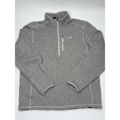 The North Face Mens Gordon Lyons 1/4 Zip Fleece Pullover Heather Grey Large
