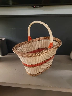 Panier ancien ovale fond bois - Photo 1/4