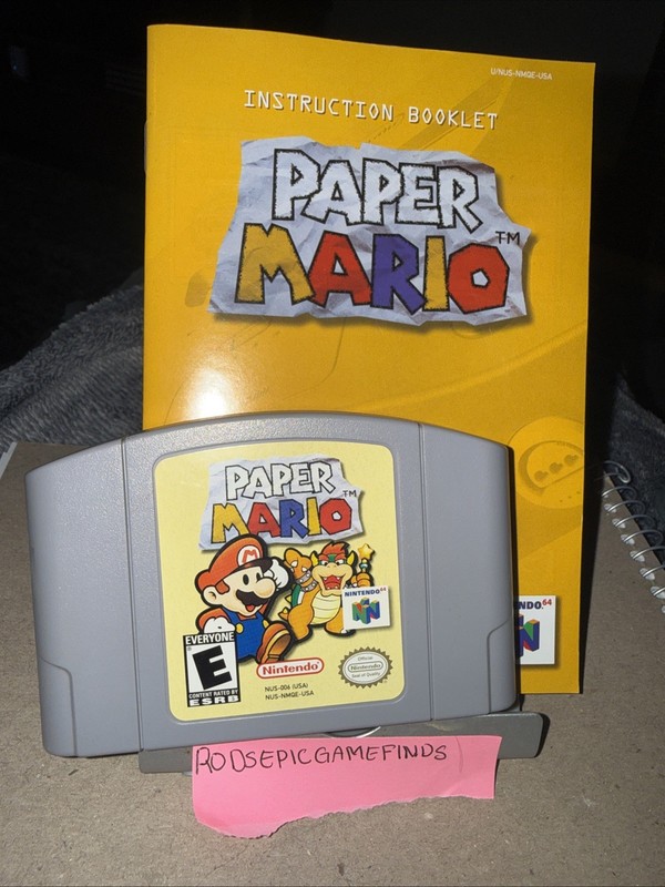 Paper Mario Game And manual!! (Nintendo 64, 2001) N64