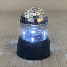 LED Mirror Ball Effect Light, Mini Disco Ball - Compact, 4 White Lights