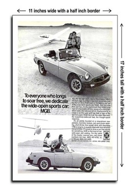 1977 MG MGB Wide Open Sports Car - 11x17 Poster