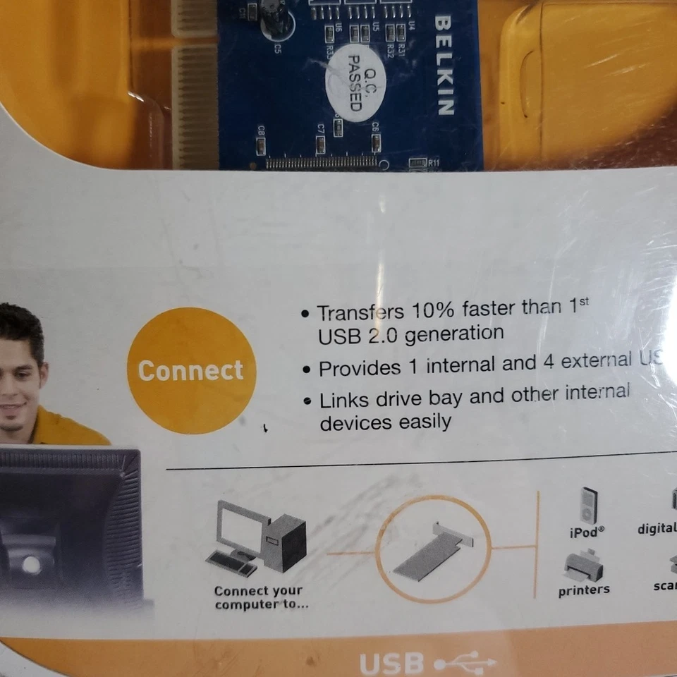 Belkin USB 2.0 5-Port PCI Card 1 internal and 4 external USB Port F5U220V1 - Image 4 of 4