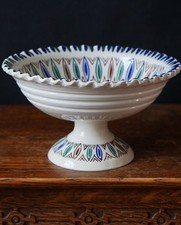 Vintage Pedestal Bowl Footed Fruit Bowl Italian Style 28cm