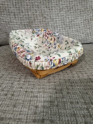 Vintage Longaberger 2002 Small Rectangular Angled Key Basket, Made in the USA
