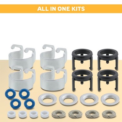 Realray Fuel Injector O-Ring Kit – Teflon Seals & Washers For VW Audi (06J998907D, 4-Piece Set)