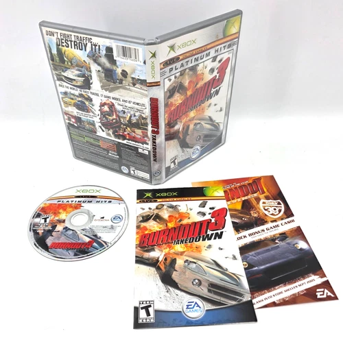 Burnout 3: Takedown Microsoft Xbox 2004 CIB Complete with Manual Near Mint