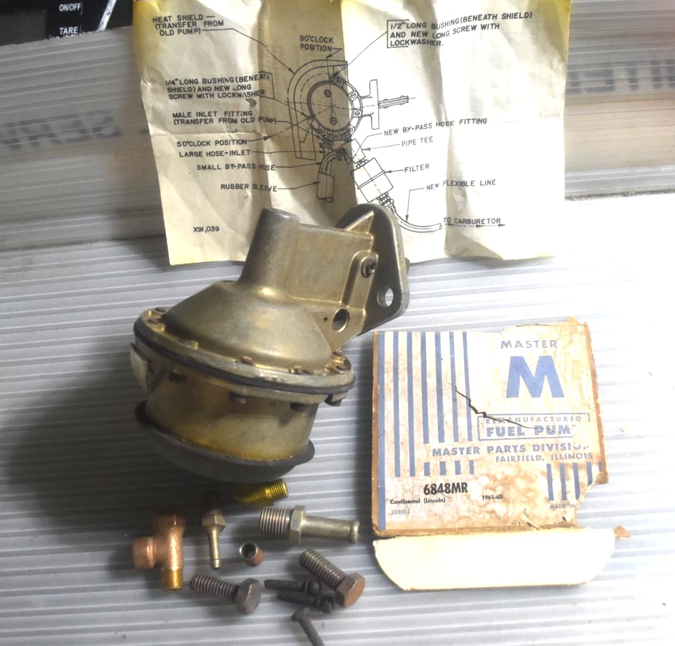 BOMBA DE COMBUSTIBLE LINCOLN CONTINENTAL 1961 1962 1963 1964 1965 1966 1967 1968 MARKIII 68 Foto 3 de 4
