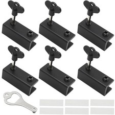 Window Locks 6 PCS with Key Stoppers for Sliding Vertical Horizontal Doors