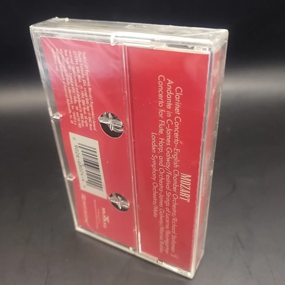 Mozart Clarinet & Flute/Harp Concertos  RCA Victor New Sealed Cassette  - Image 3 of 4