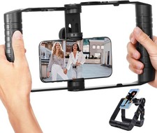Vlogging Mount Compatible with iPhone, Android, Foldable Smartphone Video Rig