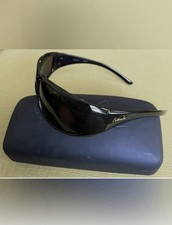 Caribbean Sun CS0048P Polarized Men's Black Wrap Sunglasses  Case