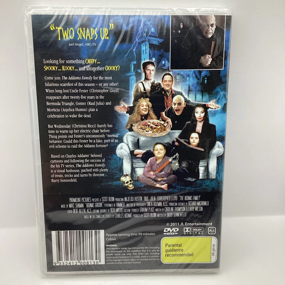 Addams Family DVD Brand New Sealed - Free Shipping - Region Free 