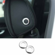 For Benz C-Class 2015-2021 Ring Trim Seat Headrest Adjust Button Sliver Titanium
