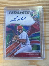 2021 Spectra Catalysts Signatures Neon Marble Prizm /5 Jordan Hicks Auto Sh