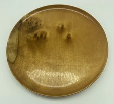 Depoe Bay Oregon Myrtlewood Wood Plate Unique Rare Wood Decor 10  