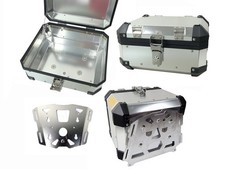 Topcase Alluminio 22Litri Quad ATV Universale con Piastra Adattatore Acciaio Inox