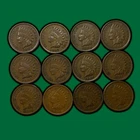 1900s Lot of 12 Very Fine VF Indian Head Cent Coins Lot #38603