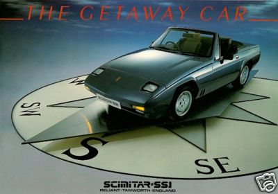 Reliant Scimitar SS1 1985-86 UK Markt Verkaufsbroschüre 1300 1600 