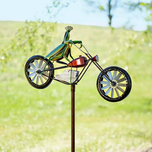 3D Large Animal Rabbit Frog Metal Windmill Wind Spinner Whirligig Garden Decor - Picture 5 of 12