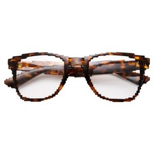 GrinderPUNCH Lente Transparente 8-Bit Mini Pixel Retro Novedad Gamer Geek Gafas de Sol
